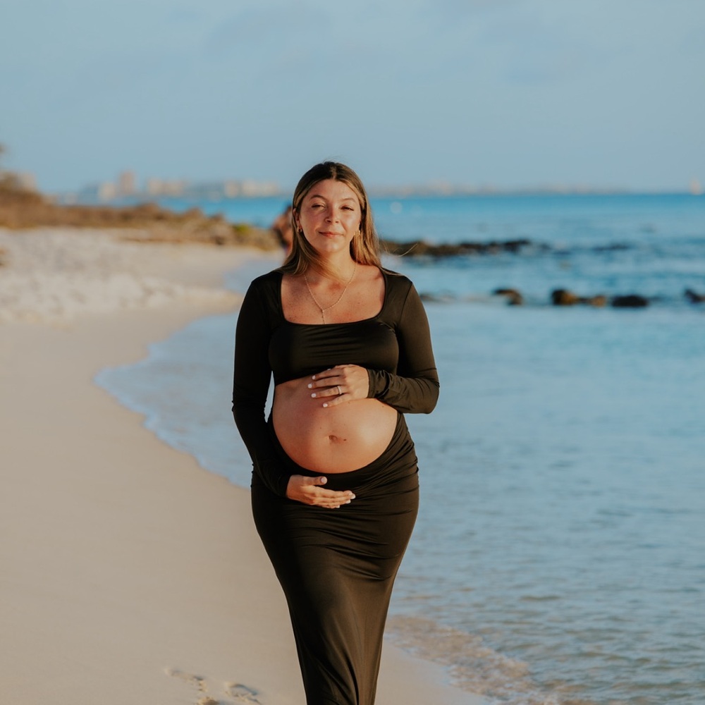 Elegant Black Maternity Dress